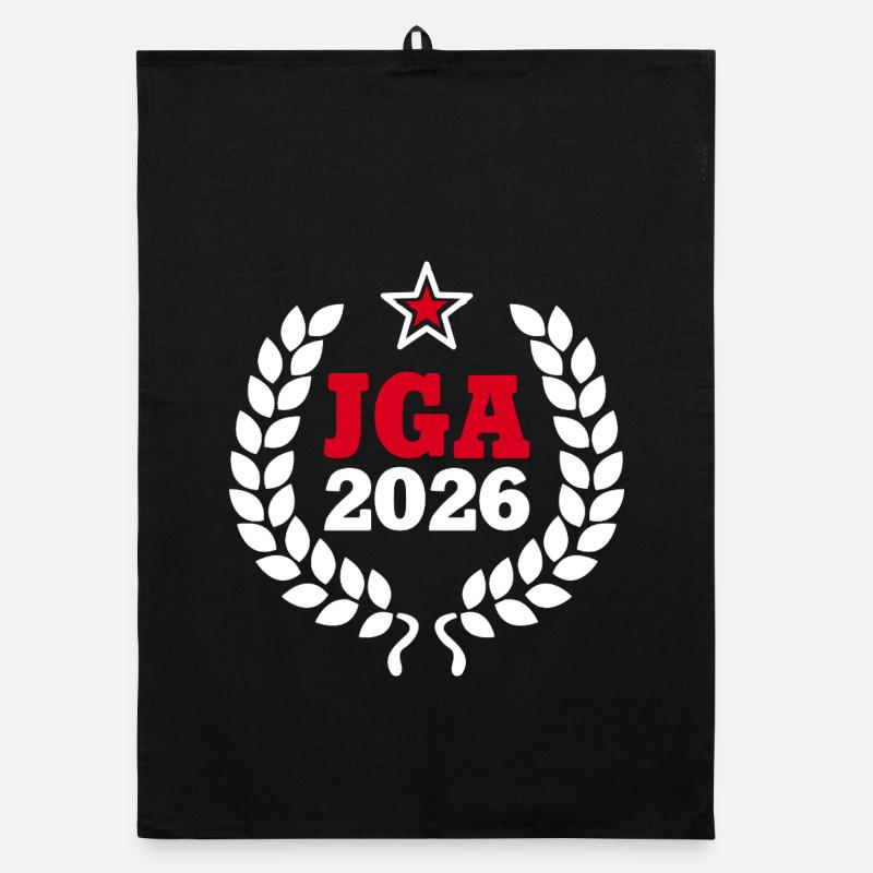 JGA 2026 stern Junggesellenabschied Hochzeit Ehe Organic Geschirrtuch