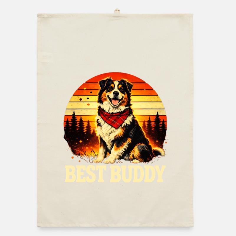 Australian Shepherd Organic dish towel