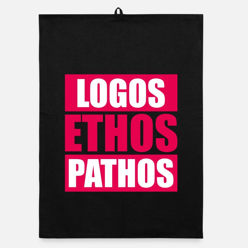 Logos Ethos Pathos Rhetoric Philosophy Student Organic dish towel