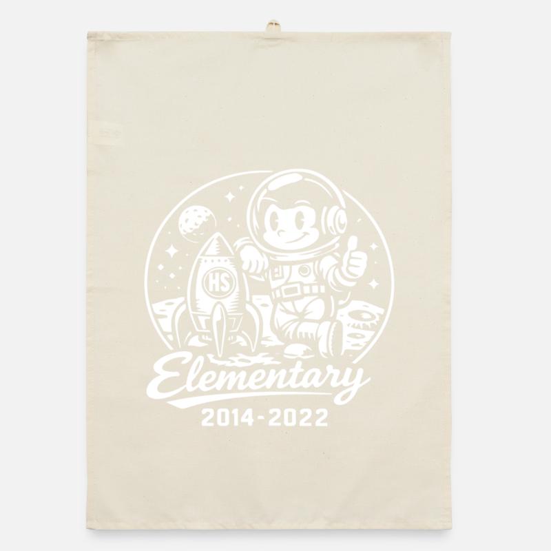 Elementar-Astronauten-Mond Organic Geschirrtuch