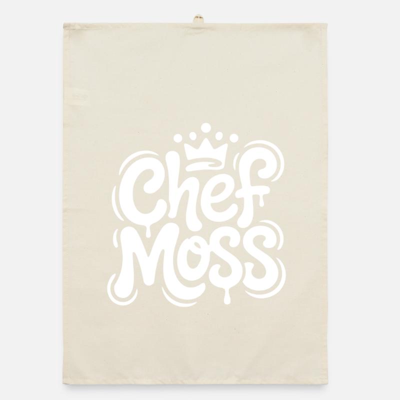 Chef Moss Graffiti Logo Organic dish towel