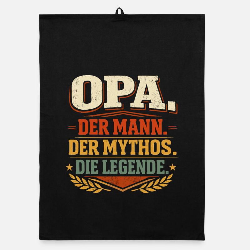 Opa Mann Mythos Legende Geschenk Organic Geschirrtuch
