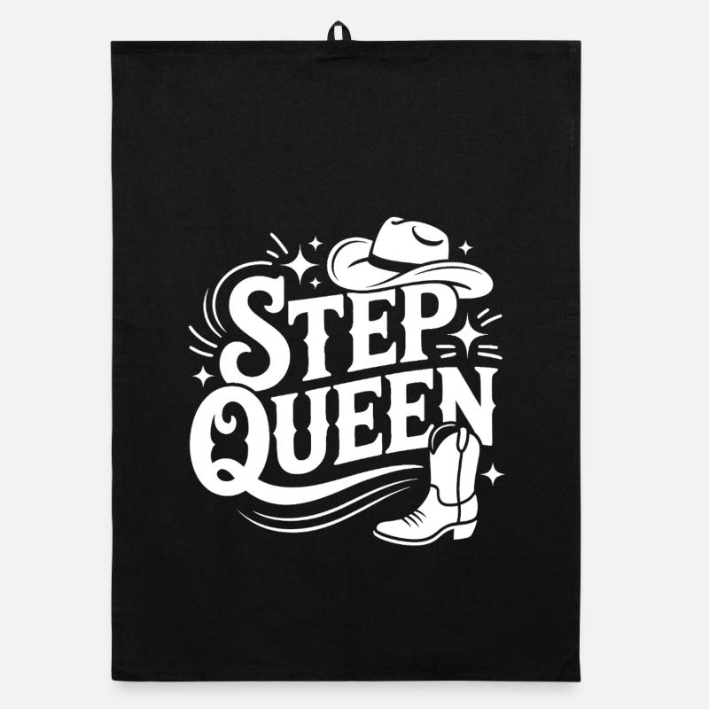 Step Queen Line Dance Western Organic Geschirrtuch