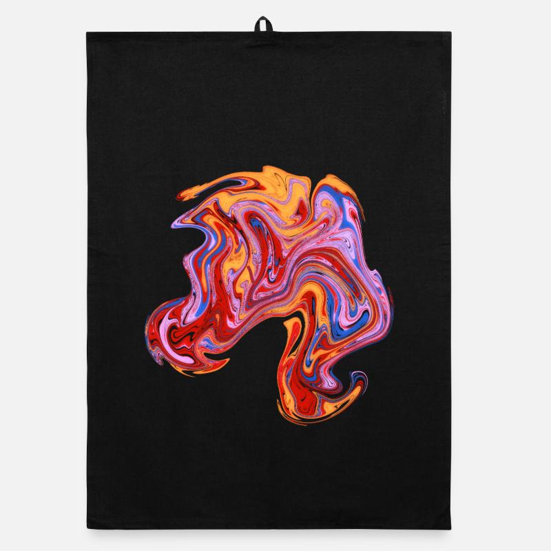 Farbwirbel Neon-Muster Organic Geschirrtuch