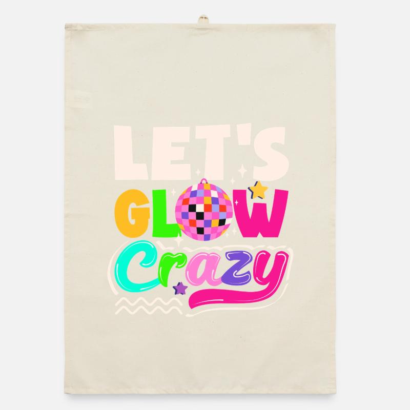 Retro Back to the 80s Vintage Design Organic Geschirrtuch