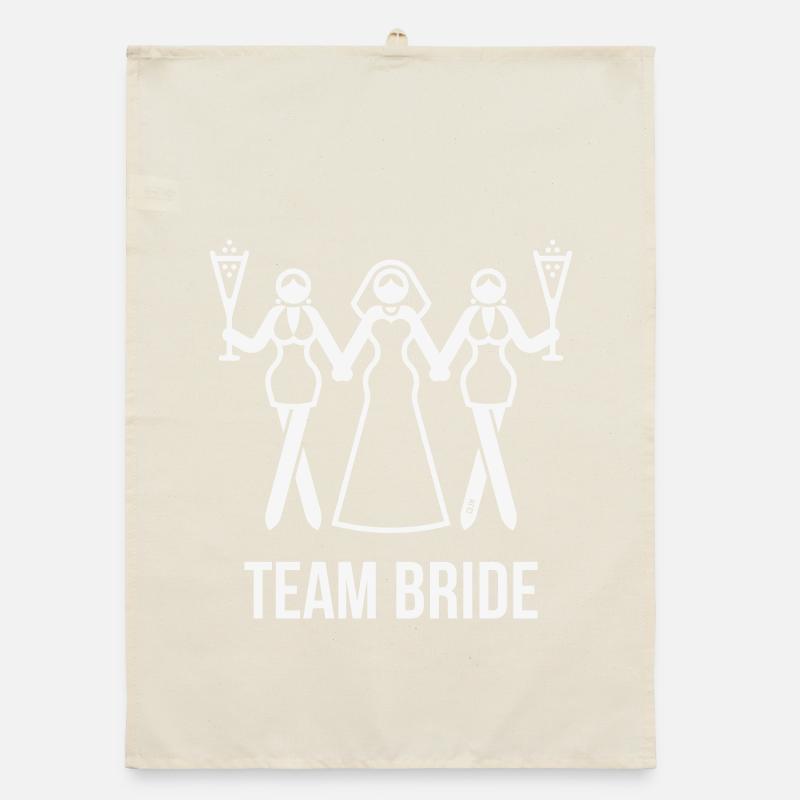 Team Bride (Junggesellinnenabschied 3some / Weiß) Organic Geschirrtuch
