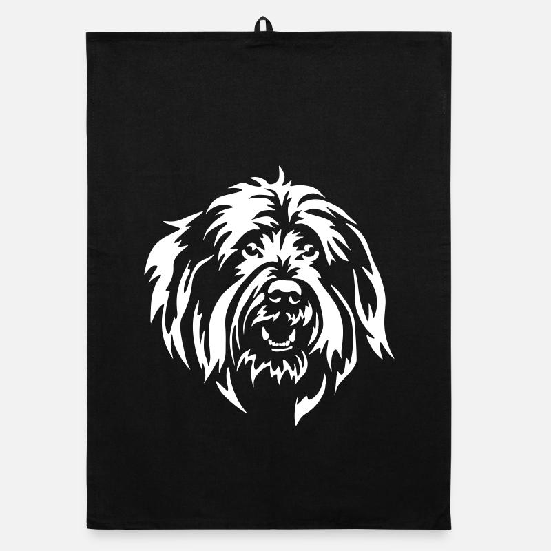 Sheep Poodle Head "Black Edition" Organic dish towel