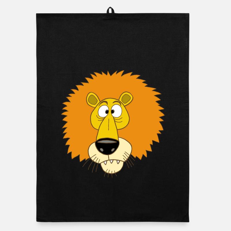 Lion that squints Organic dish towel