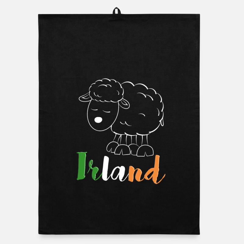Mouton d’Irlande (version colorée) Torchon bio