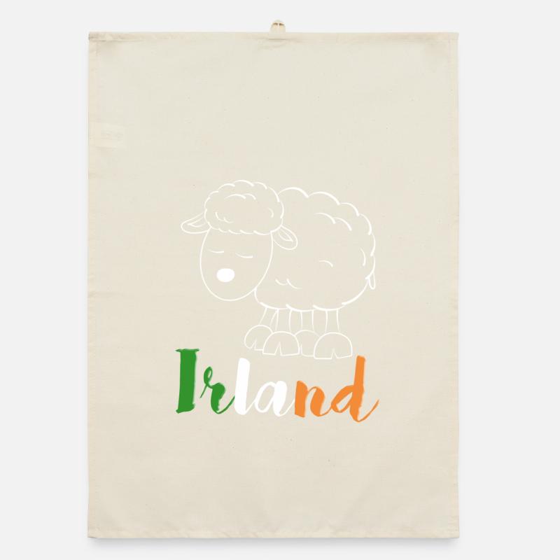 Mouton d’Irlande (version colorée) Torchon bio