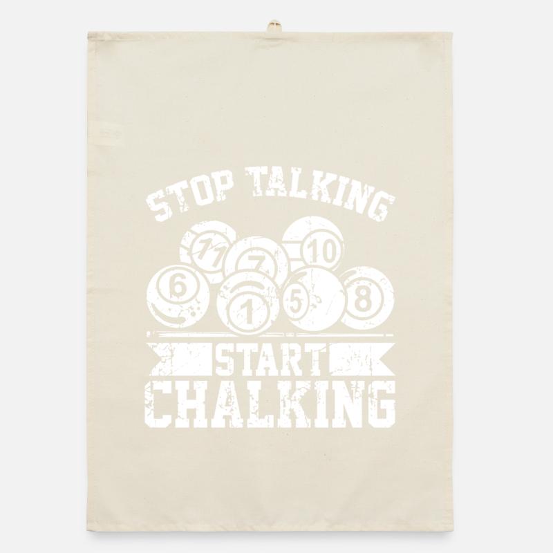 Stop Talking Start Chalking Organic Geschirrtuch