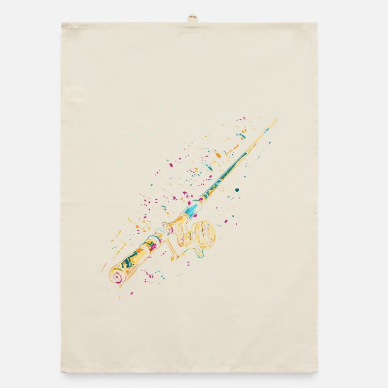 Graffiti de canne à pêche Torchon bio