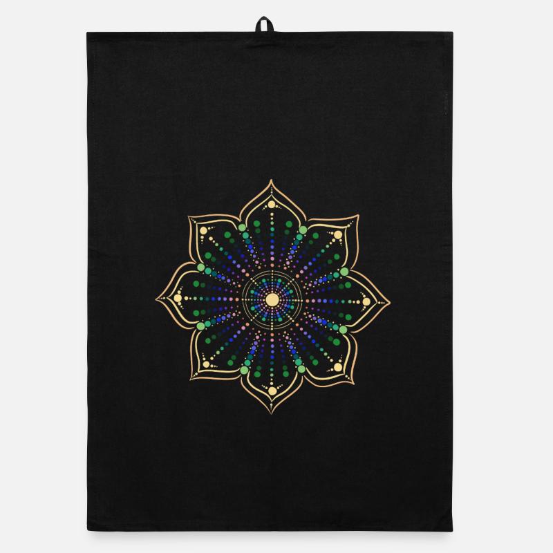 Punkte Mandala Illusion Organic Geschirrtuch