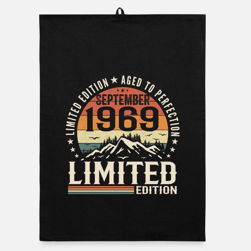 September 1969, September 1969 Birthday Gift Organic dish towel