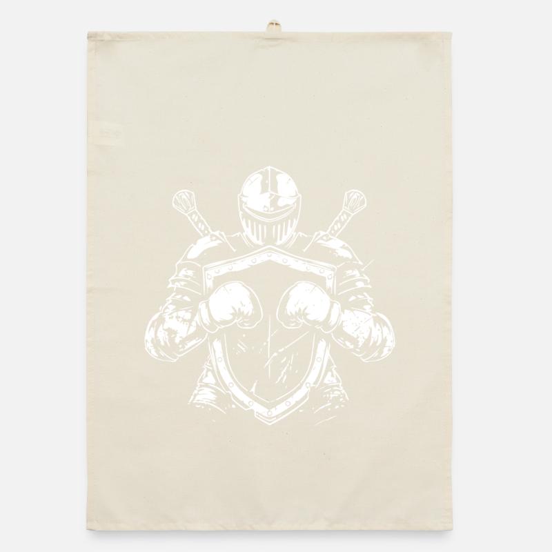 Warrior with shield and sword Organic dish towel