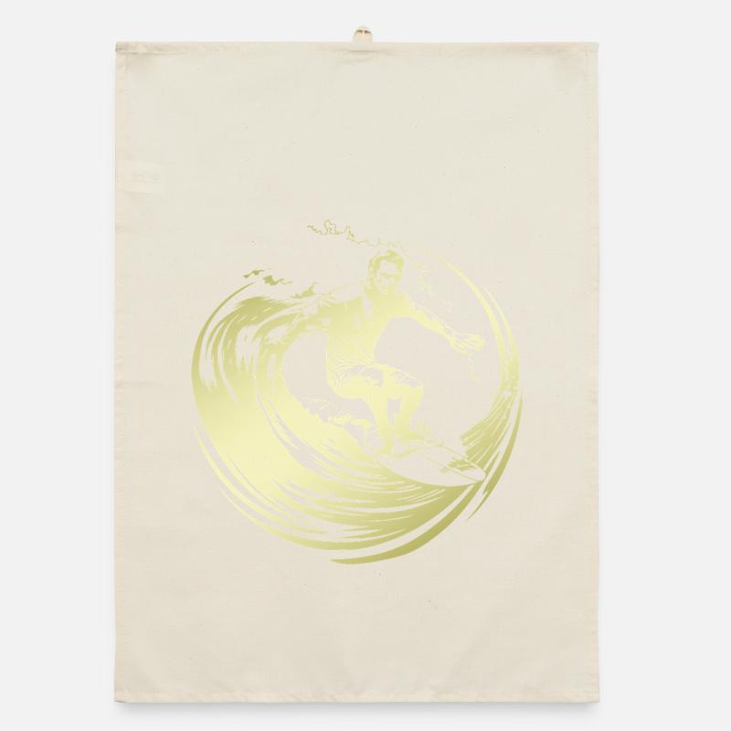 Silhouette de surfeur Surf Torchon bio