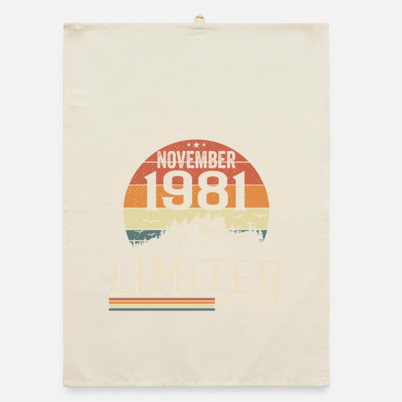 November 1981 Einzigartiger Retro-Geburtstag Organic Geschirrtuch