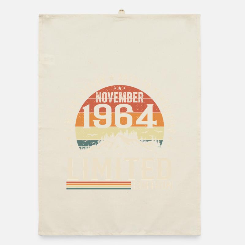 November 1964 Einzigartiger Retro-Geburtstag Organic Geschirrtuch