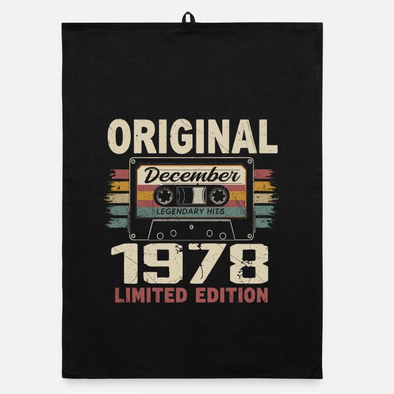 December 1978 Birthday Gift Organic dish towel