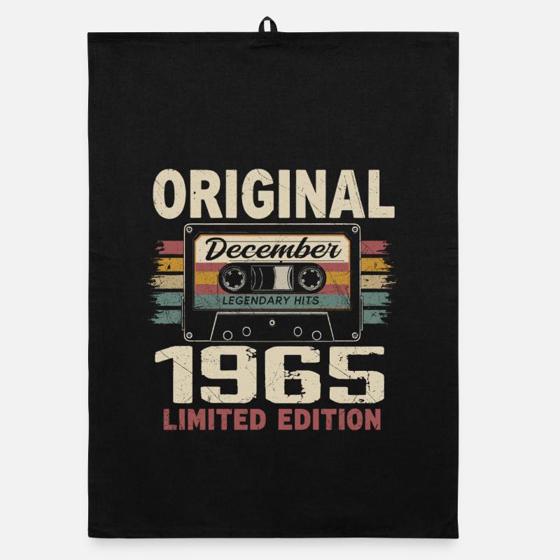 December 1965 Birthday Gift Organic dish towel