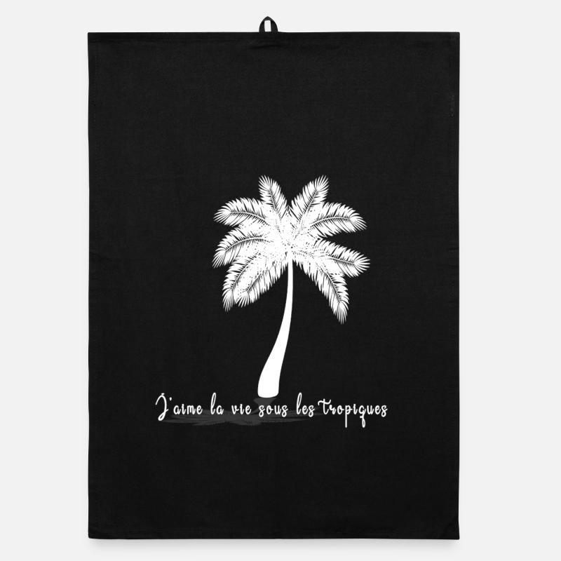 Tropical Silhouette Palm Organic dish towel