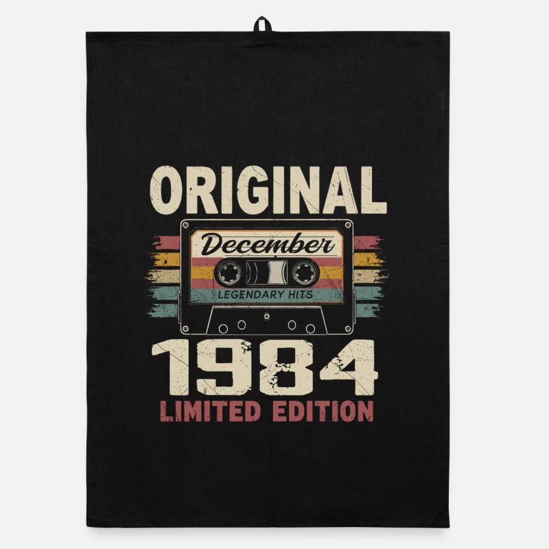 Dezember 1984 Geburtstagsgeschenk Organic Geschirrtuch