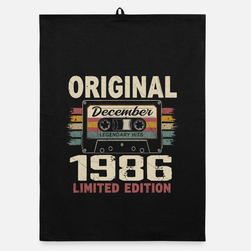Dezember 1986 Geburtstagsgeschenk Organic Geschirrtuch
