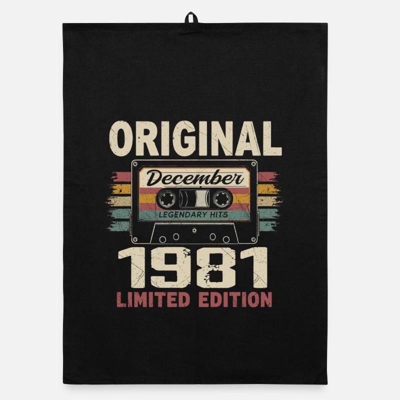 Dezember 1981 Geburtstagsgeschenk Organic Geschirrtuch