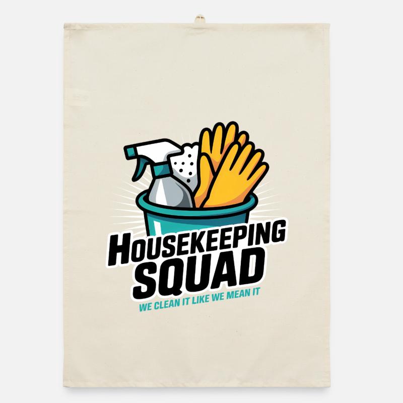 Funny Cleaning Design Organic dish towel