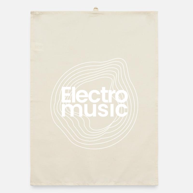 Electro music Pulse Logo Organic dish towel
