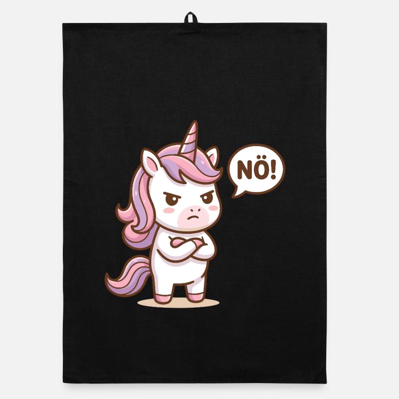 Süßes Einhorn Nö Lustiger Spruch Organic Geschirrtuch
