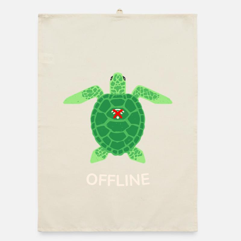 Offline Mode Turtle Organic dish towel