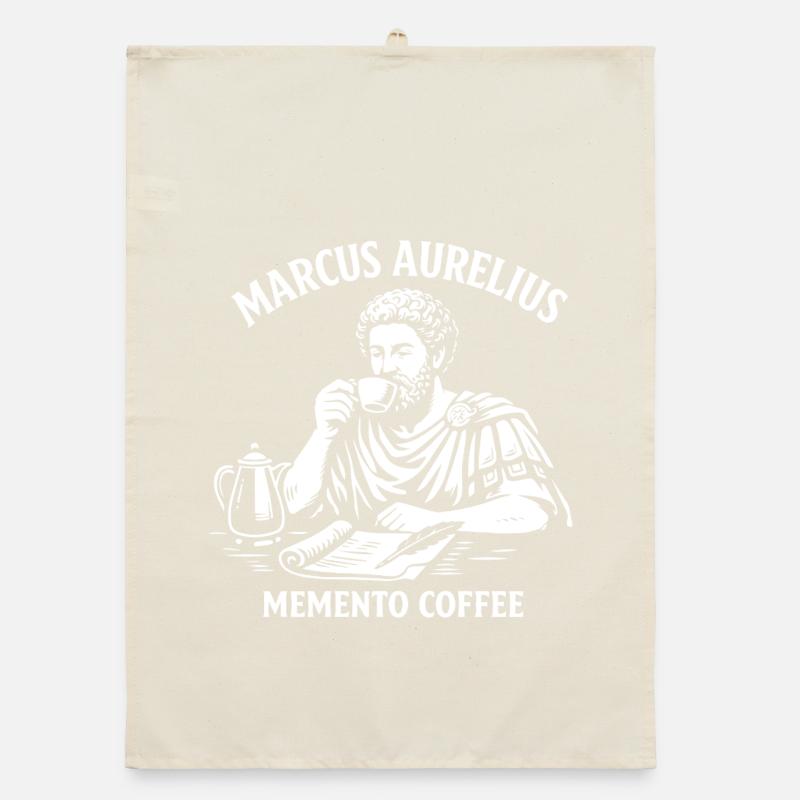 Marcus Aurelius Memento Coffee Torchon bio