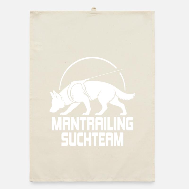 Deutscher Schäferhund Mantrailing Suchteam Hunde Organic Geschirrtuch