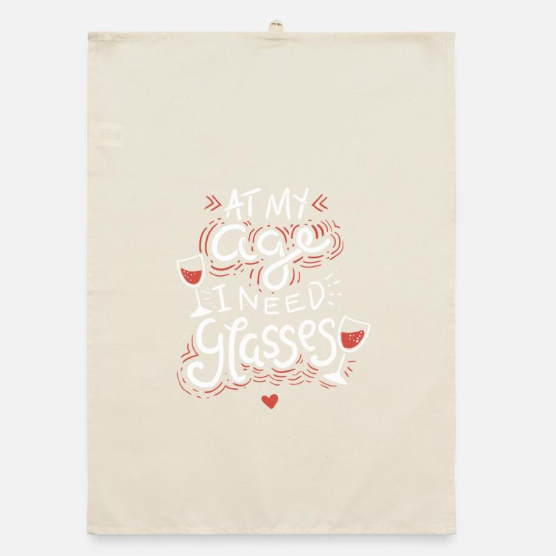 Wein Weinglas Geschenk Organic Geschirrtuch