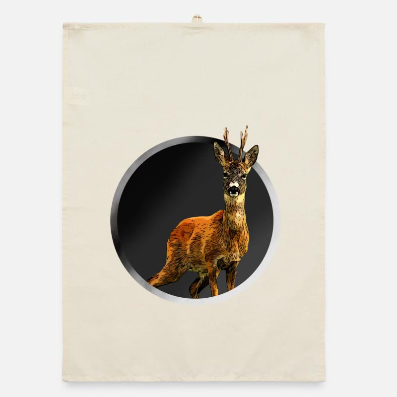 deer Organic dish towel