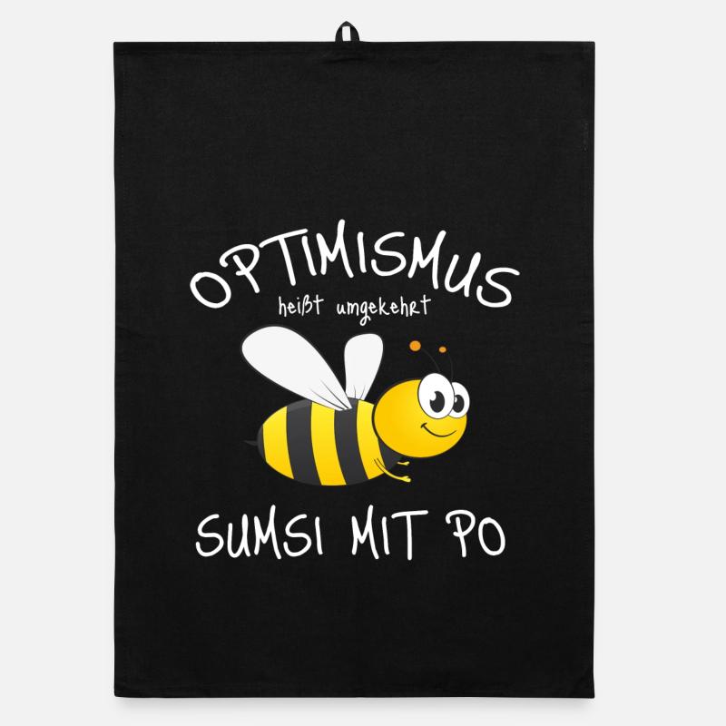 Optimistischer Bienen-Charme Organic Geschirrtuch