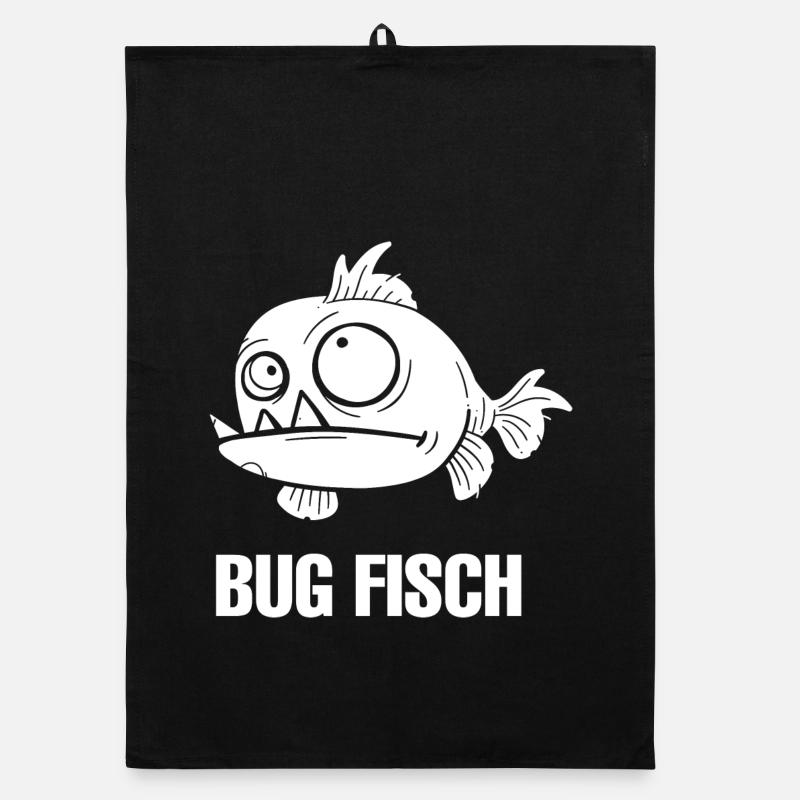 Bug Fisch - Organic Geschirrtuch - Schwarz
