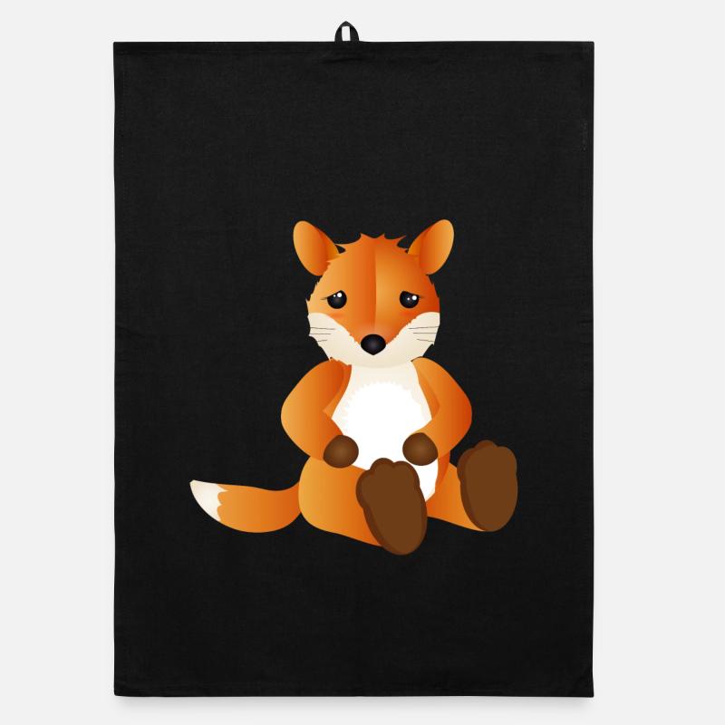 Petit renard sucré comme compagnon animal Torchon bio