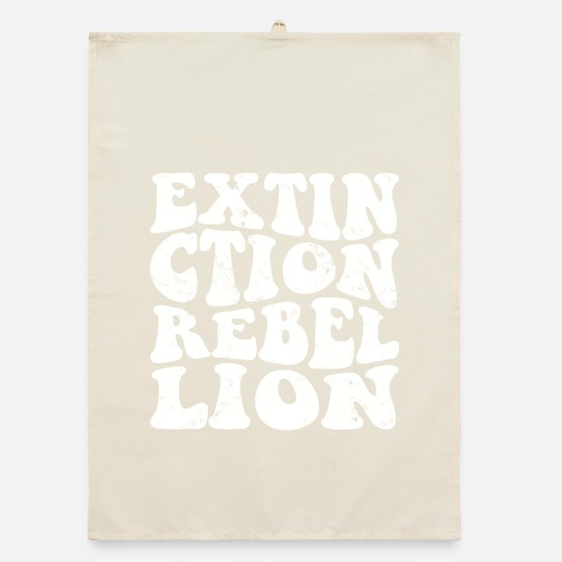 Extinction Rebellion Rétro blanc Torchon bio