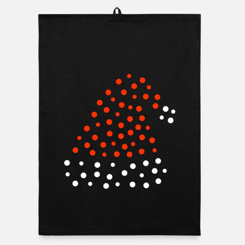 Christmas Hat - Dotted Organic dish towel