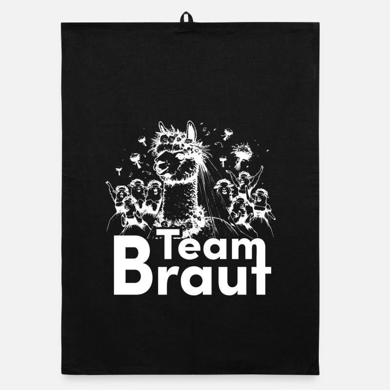 poltern jga team braut junggesellingen hochzeit Organic Geschirrtuch