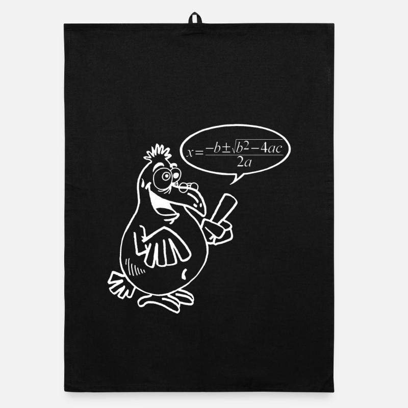 White Smart Bird Organic dish towel