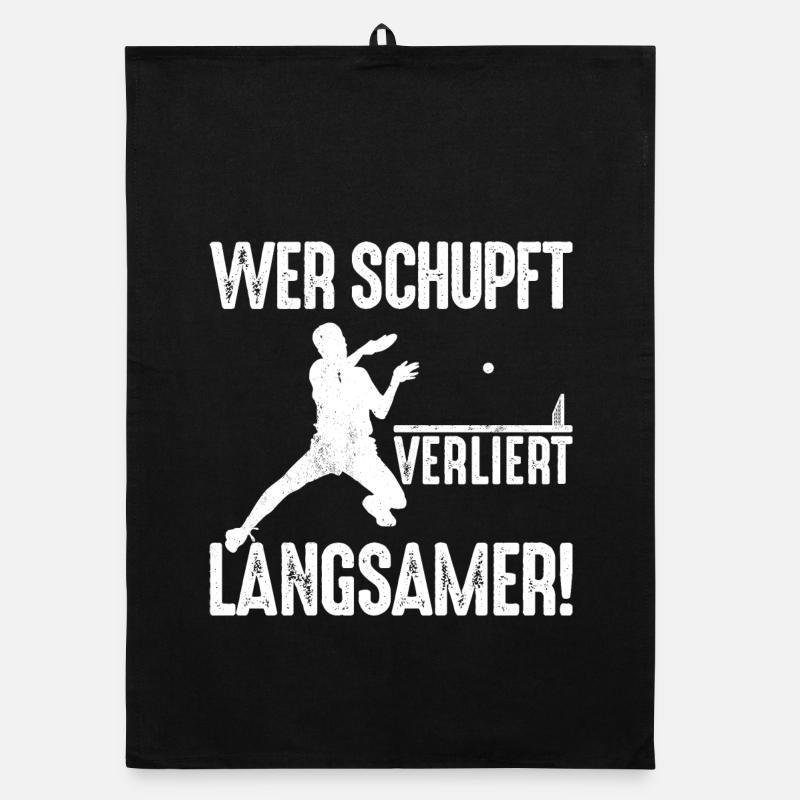Ping Pong Spruch Wer schupft verliert langsamer Organic Geschirrtuch
