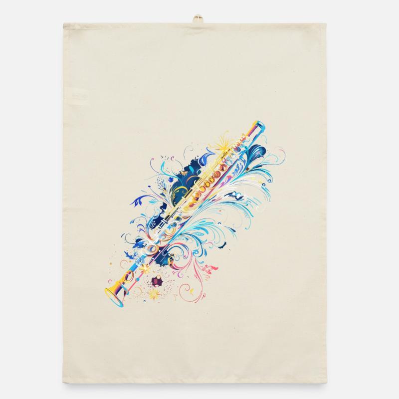 Flute Comic Organic dish towel
