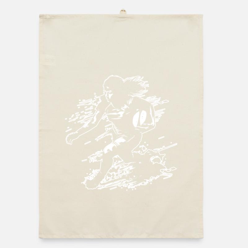 Rugby player Organic dish towel