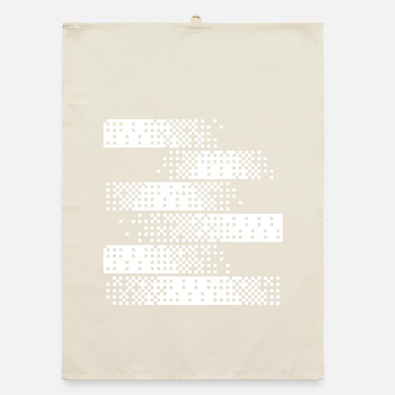 Abstract Digital Pixel Pattern Organic dish towel