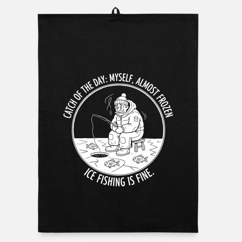 Eisfischen ist super Organic dish towel
