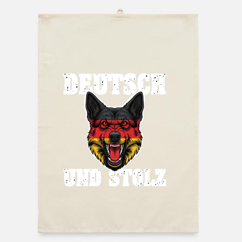 German Shepherd Organic dish towel
