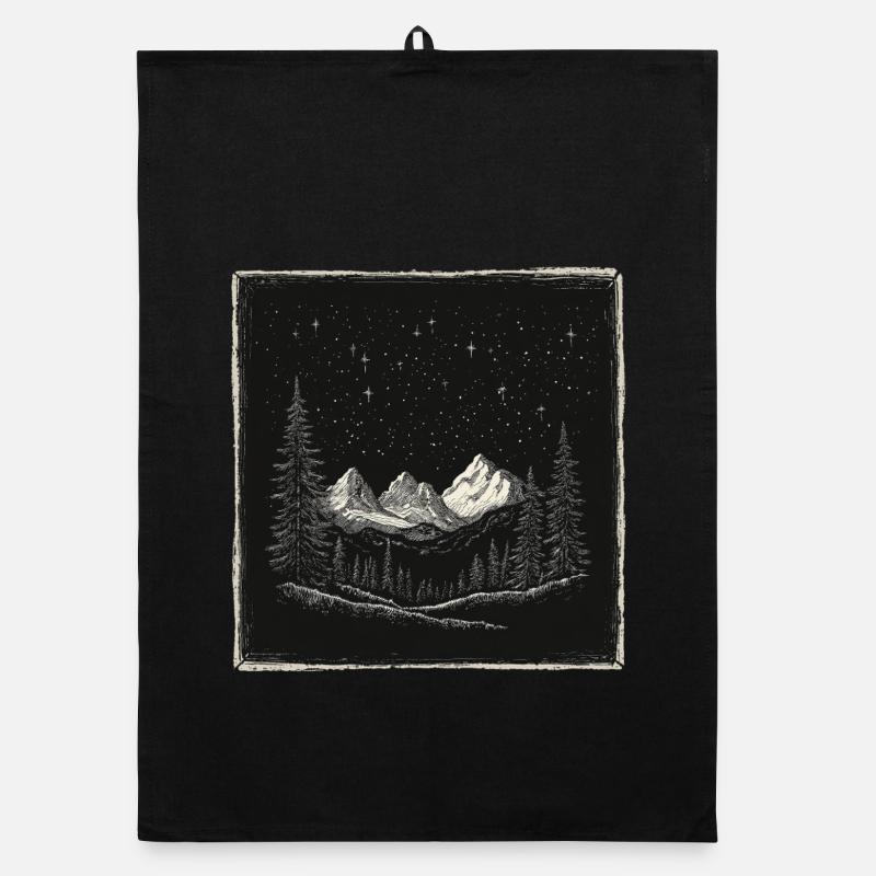 Forest Mountains Vintage Organic dish towel